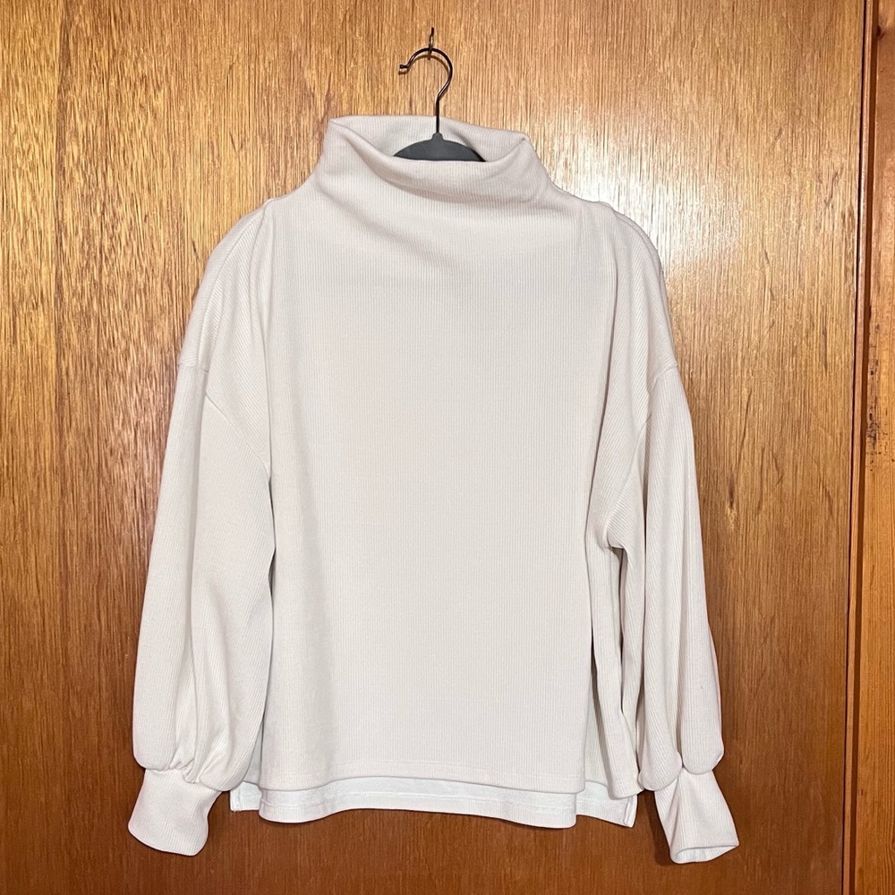Glam Cream Cowl Neck Sweater